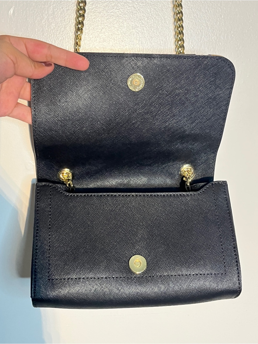 Calvin Klein Striped Saffiano Chain Crossbody Like new - Picture 11 of 13